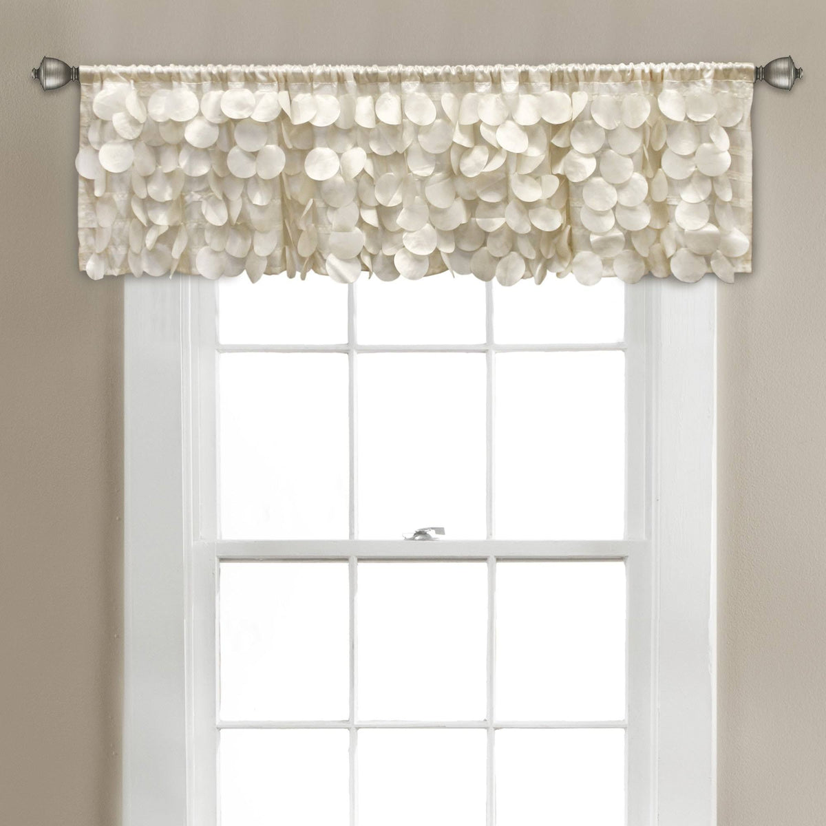 14"x70" Gigi Blackout Window Valance Ivory - Lush Dcor